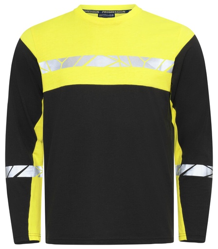 7002 T-shirt z długim rękawem – BLACK/ YELLOW