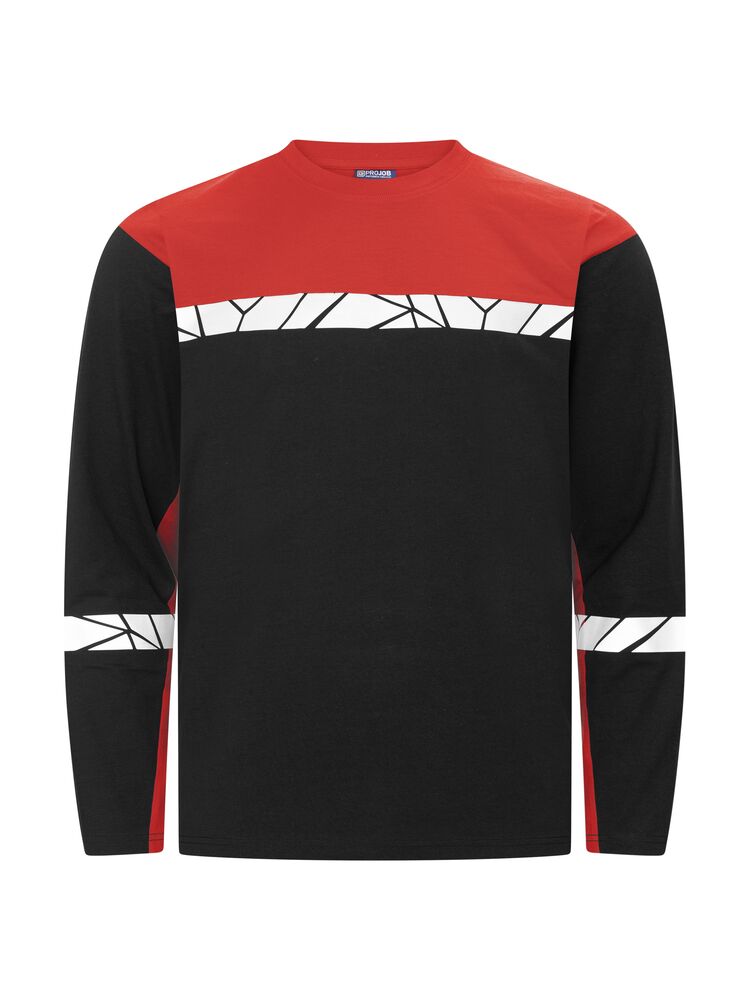 7002 T-shirt z długim rękawem – BLACK/ RED