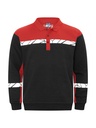 7100 Bluza Polo z długim rękawem – BLACK/ RED