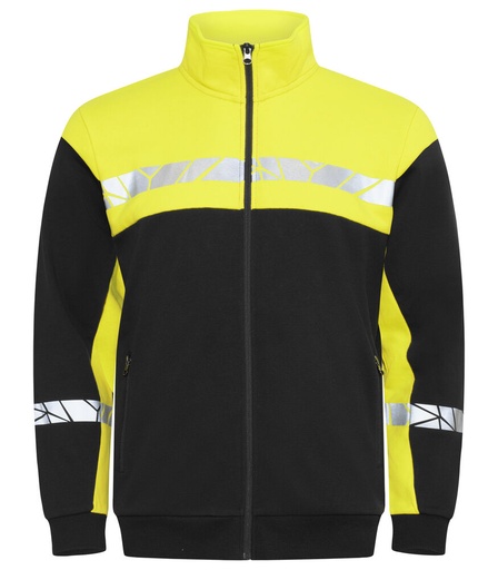 7103 Bluza na zamek – BLACK/ YELLOW