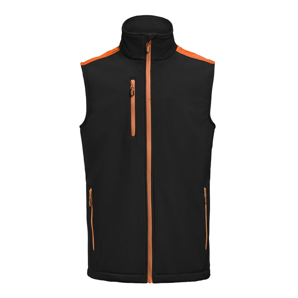 PRIME SOFTSHELL VEST – BLACK/ ORANGE