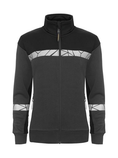 7105 Damska bluza na zamek – GREY/ BLACK