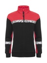 7105 Damska bluza na zamek – BLACK/ RED