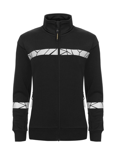7105 Damska bluza na zamek – BLACK/ BLACK