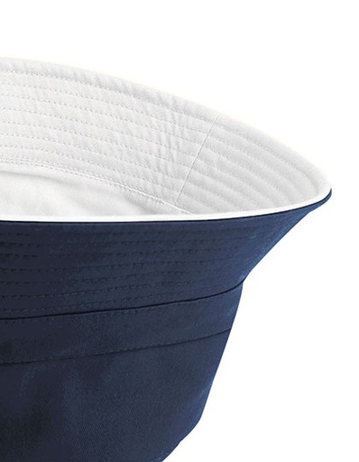 Kapelusz Dwustronny Plaski Bawełniany Twill CB686 - French Navy & White