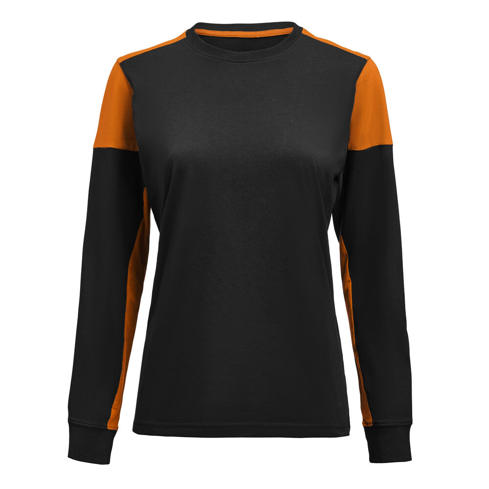 PRIME T L/S WOMAN – BLACK/ ORANGE