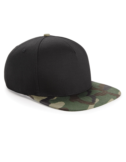 Czapka Snapback w kamuflażu  - Black & Jungle Camo