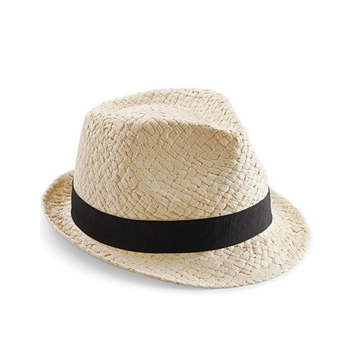 Kapelusz Trilby z naturalnej słomy CB720 - Natural
