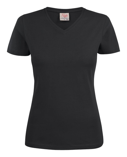 T-shirt Heavy V-Neck Lady 2264025 - Black