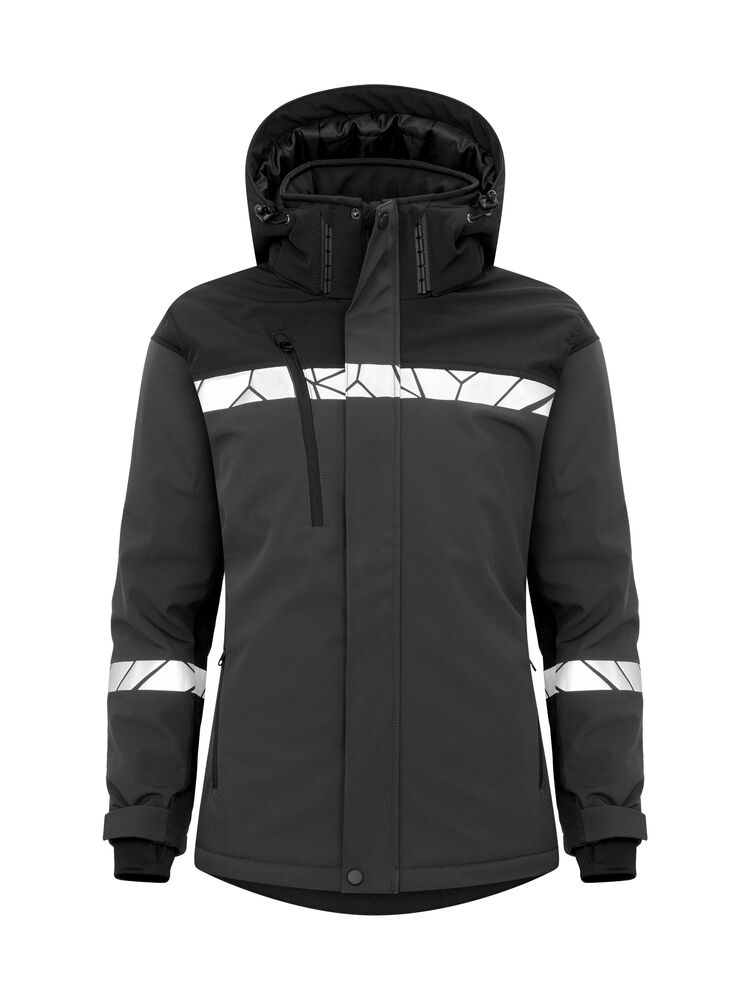 7418 Ocieplana kurtka damska typu softshell – GREY/ BLACK