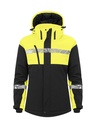 7418 Ocieplana kurtka damska typu softshell – BLACK/ YELLOW