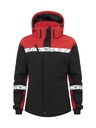 7418 Ocieplana kurtka damska typu softshell – BLACK/ RED