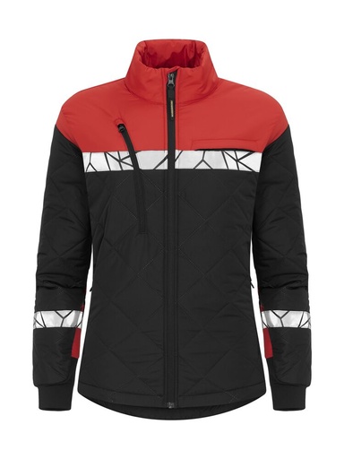 7421 Lekka damska kurtka pikowana – BLACK/ RED