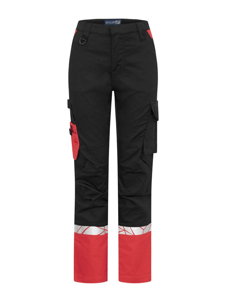 7511 Spodnie serwisowe damskie – BLACK/ RED