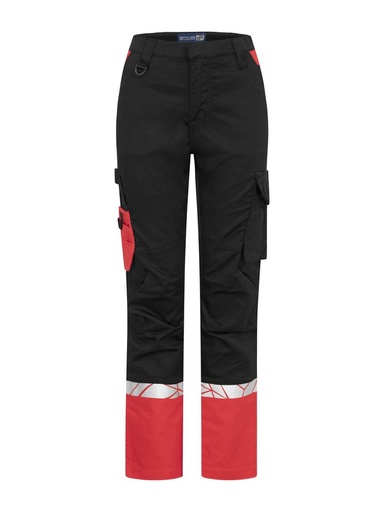 7511 Spodnie serwisowe damskie – BLACK/ RED