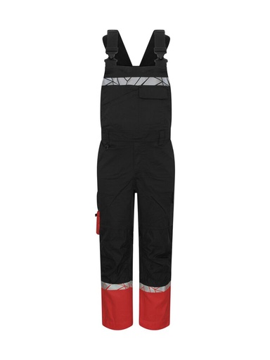 7600 Ogrodniczki – BLACK/ RED