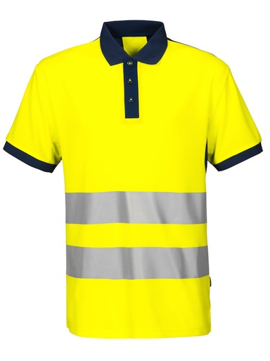 6008 KOSZULKA POLO EN ISO 20471-CLASS 2 – YELLOW/ NAVY