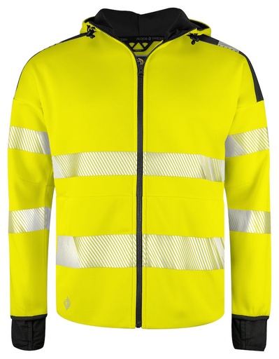 6110 BLUZA Z KAPTUREM HV - EN ISO 20471 KLASA 3/2 – YELLOW/ BLACK
