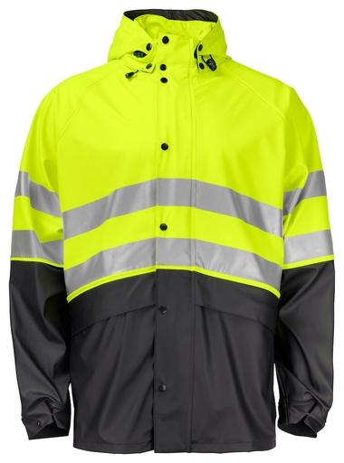 6431 KURTKA PRZECIWDESZCZOWA EN ISO 20471 – YELLOW/ BLACK