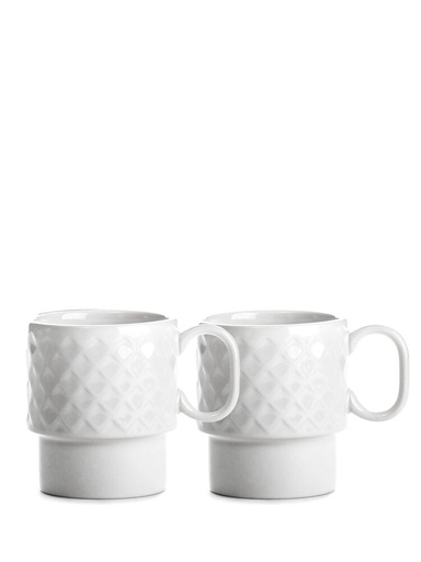 Kubek do kawy COFFEE & MORE 2-szt – Biały