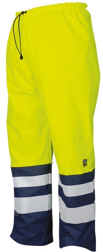 6504 SPODNIE PRZECIWDESZCZOWE HV KLASA 2 – YELLOW/ NAVY