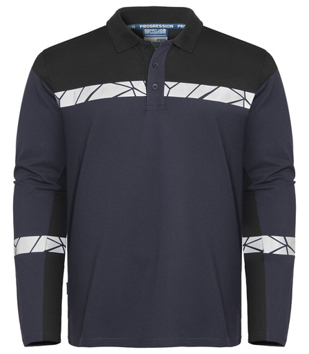7004 Polo z długim rękawem – NAVY/ BLACK