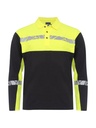 7004 Polo z długim rękawem – BLACK/ YELLOW