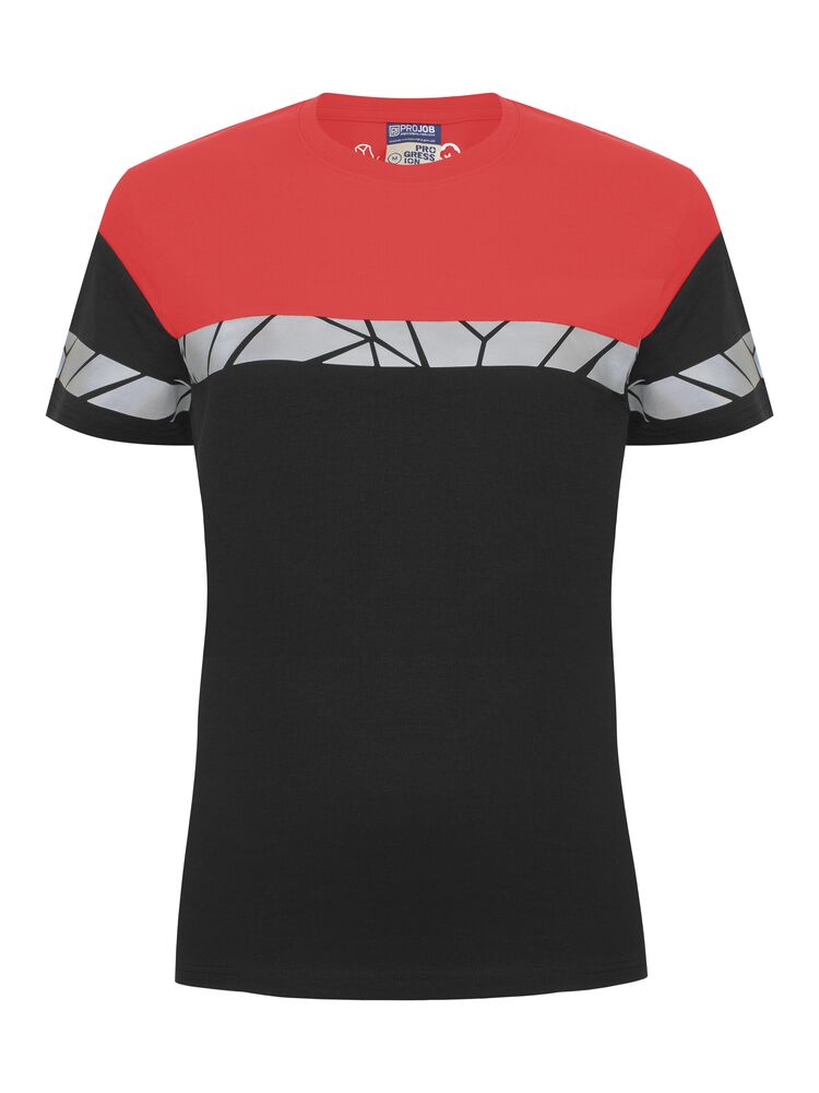7005 T-shirt damski – BLACK/ RED