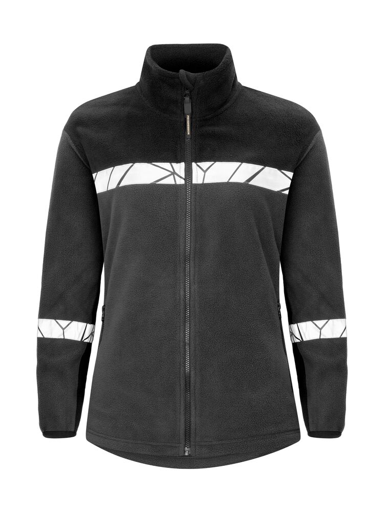 7301 Damska bluza polarowa z zamkiem – GREY/ BLACK