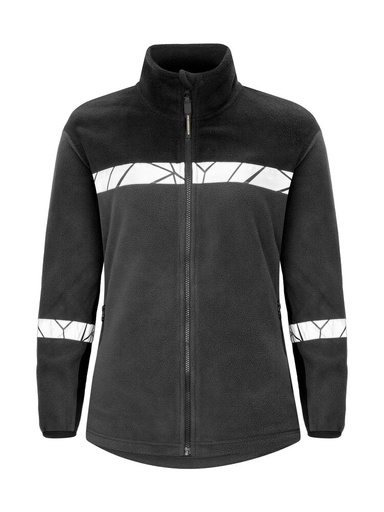 7301 Damska bluza polarowa z zamkiem – GREY/ BLACK