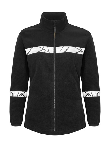 7301 Damska bluza polarowa z zamkiem – BLACK/ BLACK