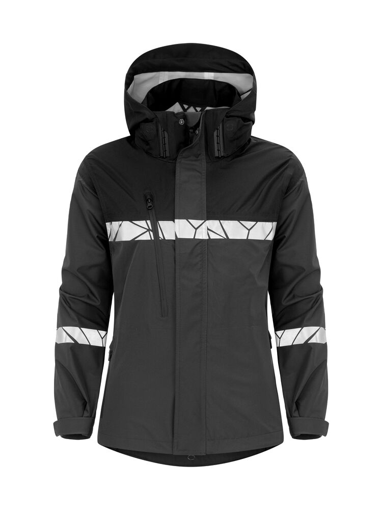 7419 Kurtka damska typu shell – GREY/ BLACK