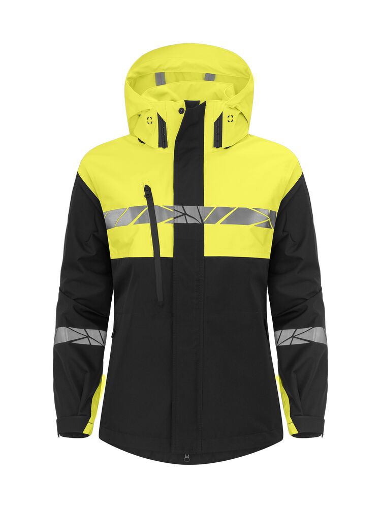 7419 Kurtka damska typu shell – BLACK/ YELLOW
