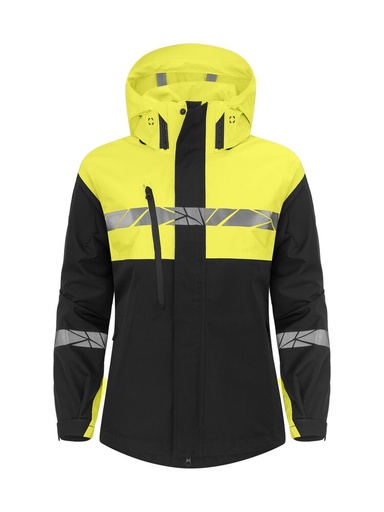 7419 Kurtka damska typu shell – BLACK/ YELLOW