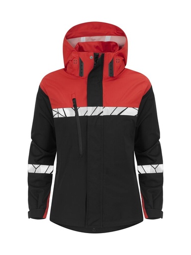 7419 Kurtka damska typu shell – BLACK/ RED