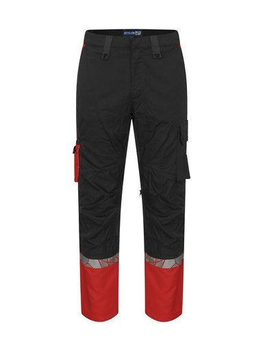 7508 Spodnie robocze – BLACK/ RED