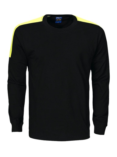 2020 T-SHIRT LONG SLEEVE Z ODBLASKAMI NA RAMIONACH – BLACK