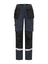 7513 Spodnie robocze damskie z otwartymi kieszeniami – NAVY/ BLACK