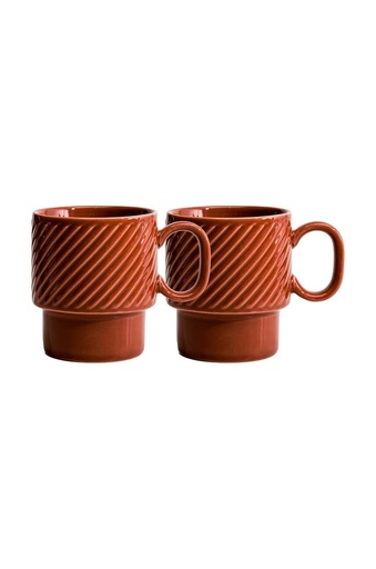 Kubek do kawy COFFEE & MORE 2-szt 5018373 - Terracotta