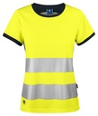 6012 T-SHIRT DAMSKI EN ISO 20471 KLASA 2/1 – YELLOW/ BLACK