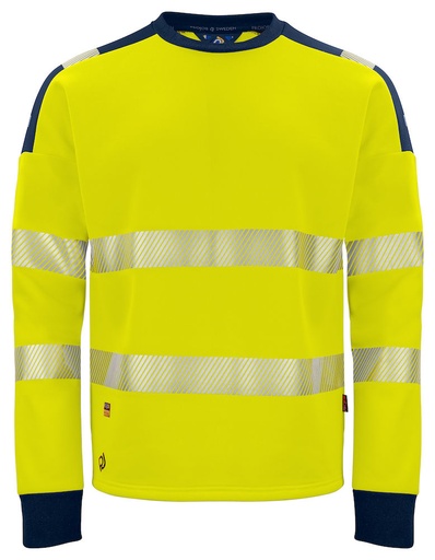 6108 BLUZA Z ODBLASKAMI NA RAMIONACH - EN ISO 20471 KLASA 3/2 – YELLOW/ NAVY