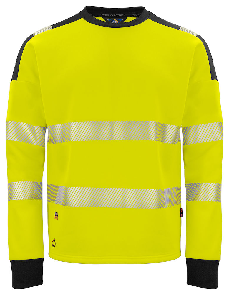 6108 BLUZA Z ODBLASKAMI NA RAMIONACH - EN ISO 20471 KLASA 3/2 – YELLOW/ BLACK