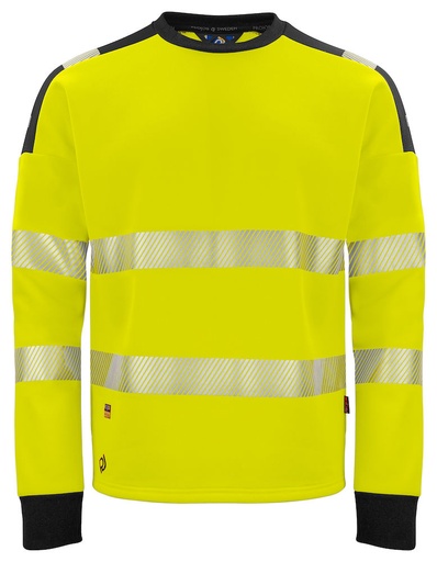 6108 BLUZA Z ODBLASKAMI NA RAMIONACH - EN ISO 20471 KLASA 3/2 – YELLOW/ BLACK
