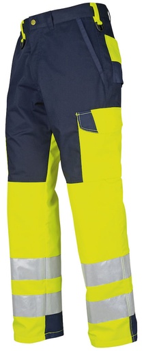 6501 SPODNIE HV KLASA 2 – YELLOW/ NAVY