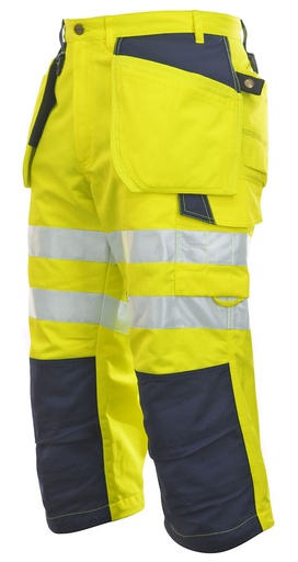 6510 SPODNIE ¾ HV KLASA 2 – YELLOW/ NAVY