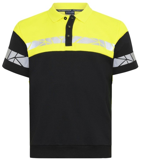 7003 Polo – BLACK/ YELLOW