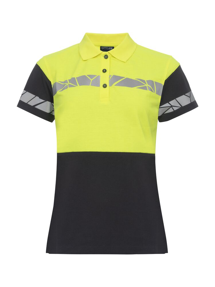 7006 Polo damskie – BLACK/ YELLOW