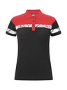 7006 Polo damskie – BLACK/ RED