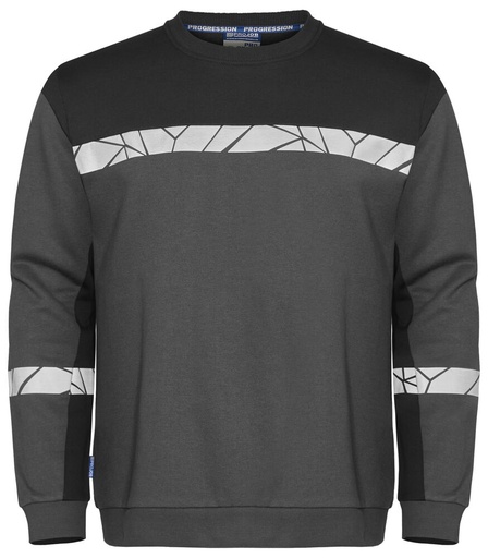 7101 Bluza z okrągłym dekoltem – GREY/ BLACK