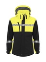 7417 Kurtka damska typu softshell – BLACK/ YELLOW